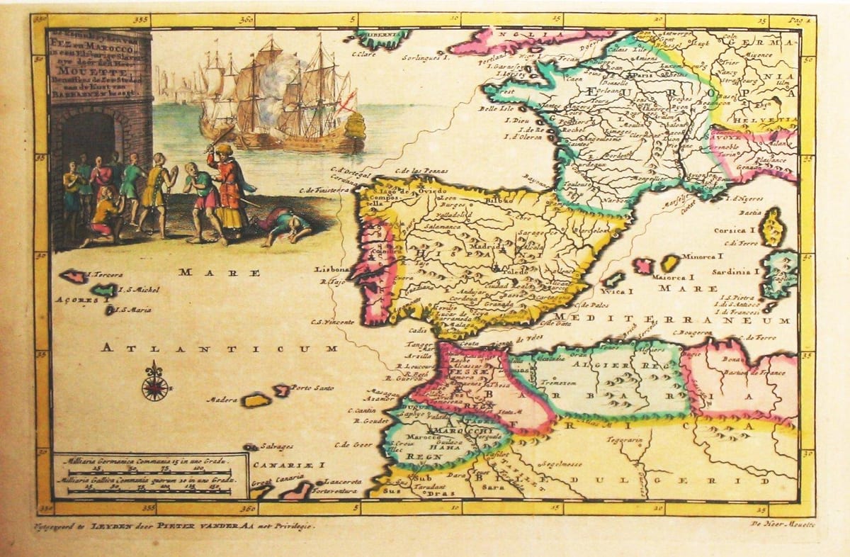 Karte der alten Welt Spanien