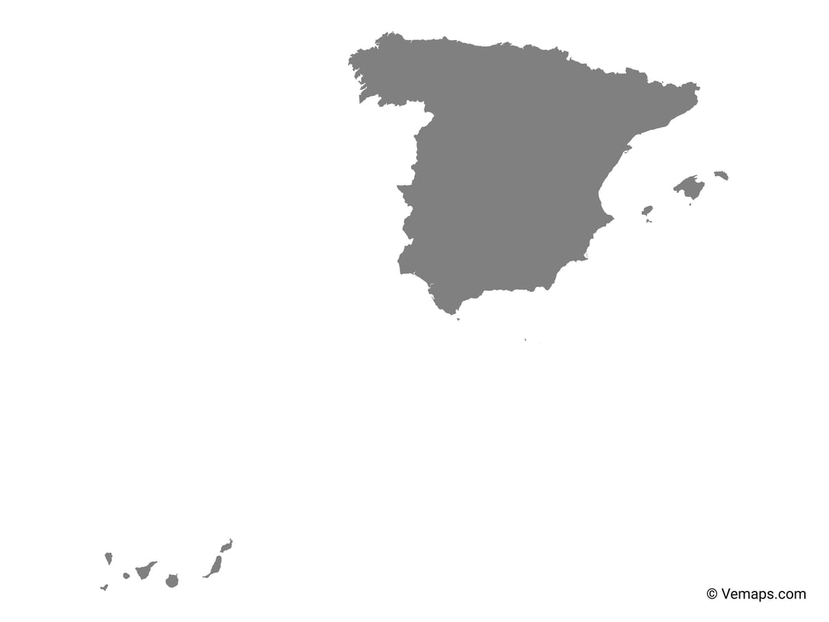 Spanien-Vektor-Karte