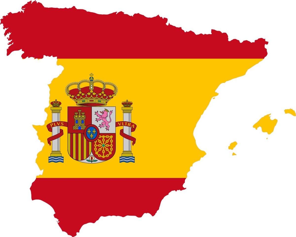 Karte von Spanien-Flagge