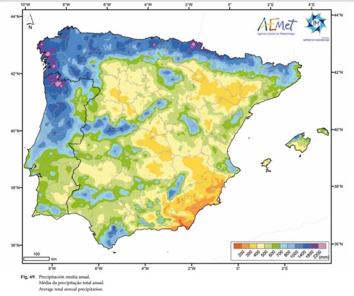 Spanien Niederschlag anzeigen