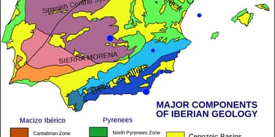 Geologische Karte von Spanien