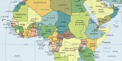 Afrika und Spanien-map