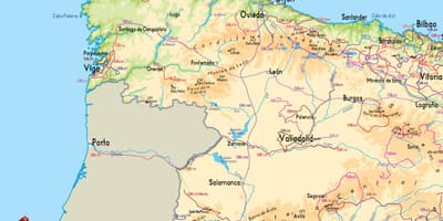 Karte von Spanien western