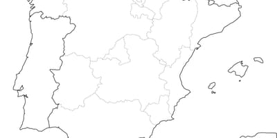 Einfache Karte von Spanien