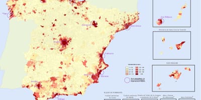 Spanien Bevölkerung Dichte Karte