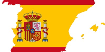 Karte von Spanien-Flagge