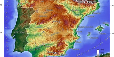 Karte von Spanien Geographie