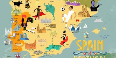 Spanien touristische Karte Städten