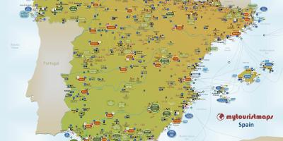 Karte von Spanien-Touristen