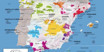 Weine Spanien-map