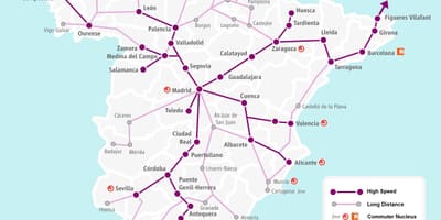 Spanien-rail-Karte renfe